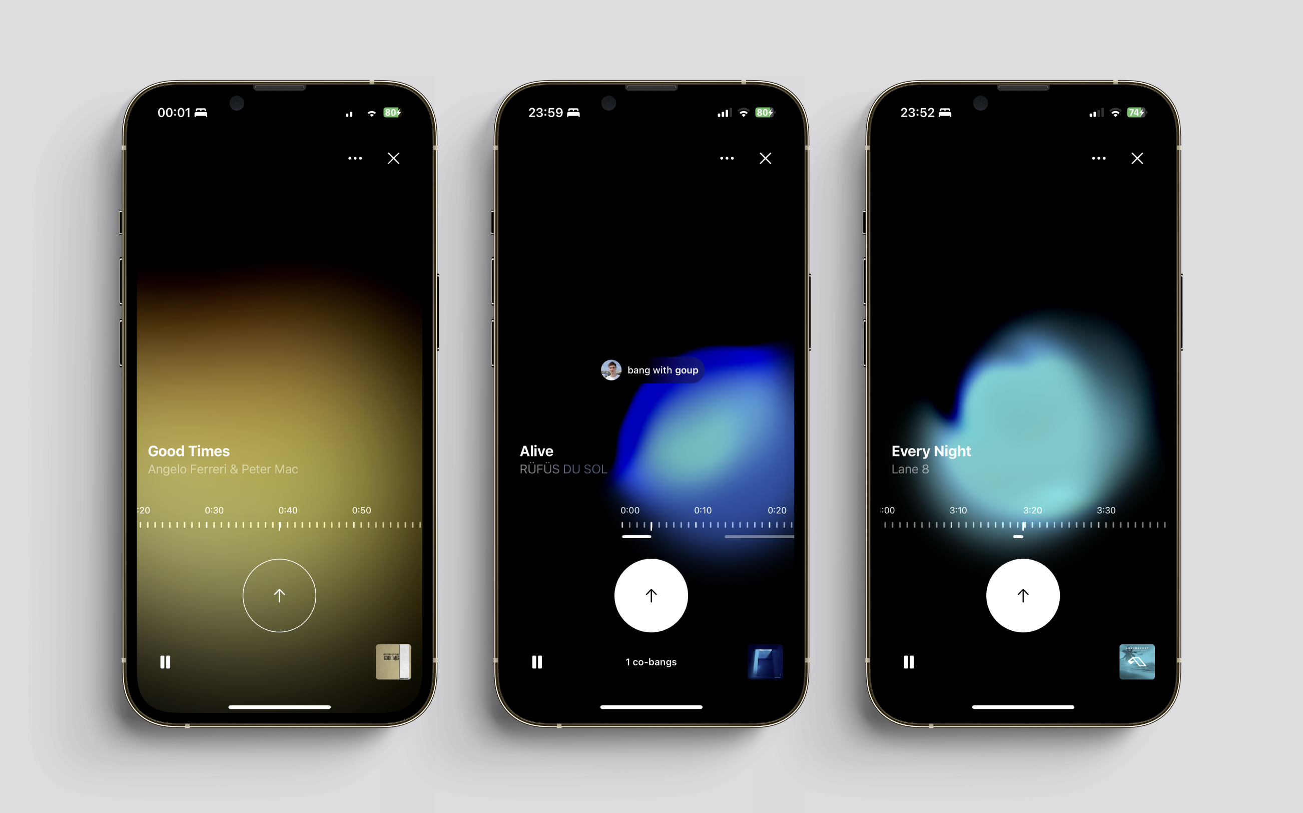 Bang visual explorations with SoundCloud-inspired generated backgrounds