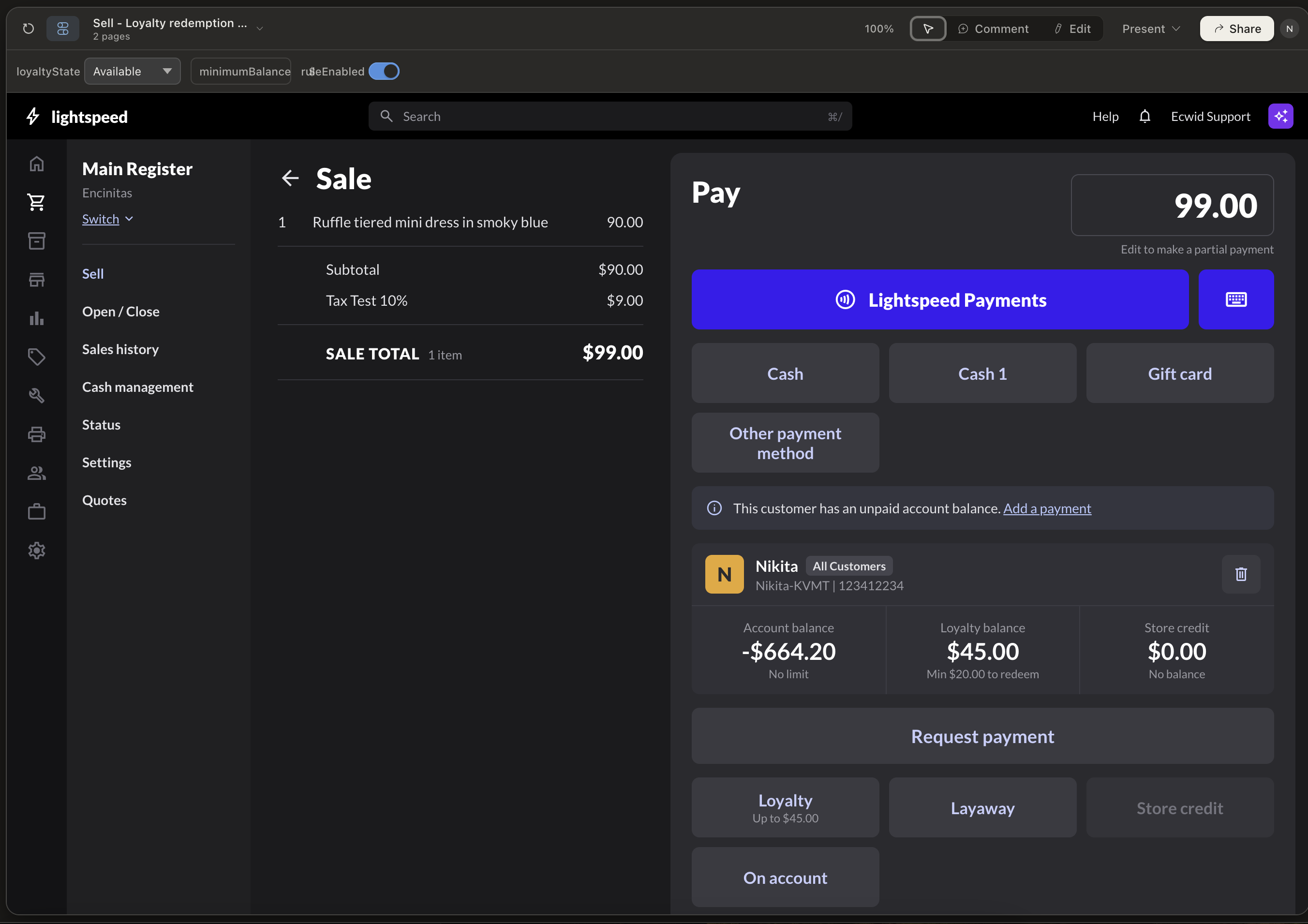 AI-generated loyalty redemption draft with loyalty available
