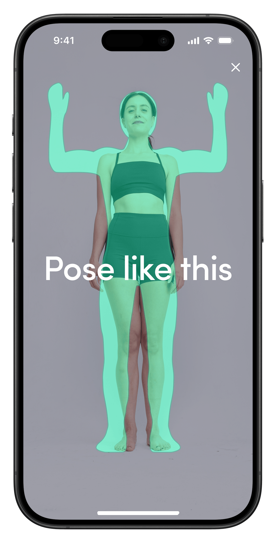 Updated Spren posture guidance screen in an iPhone frame
