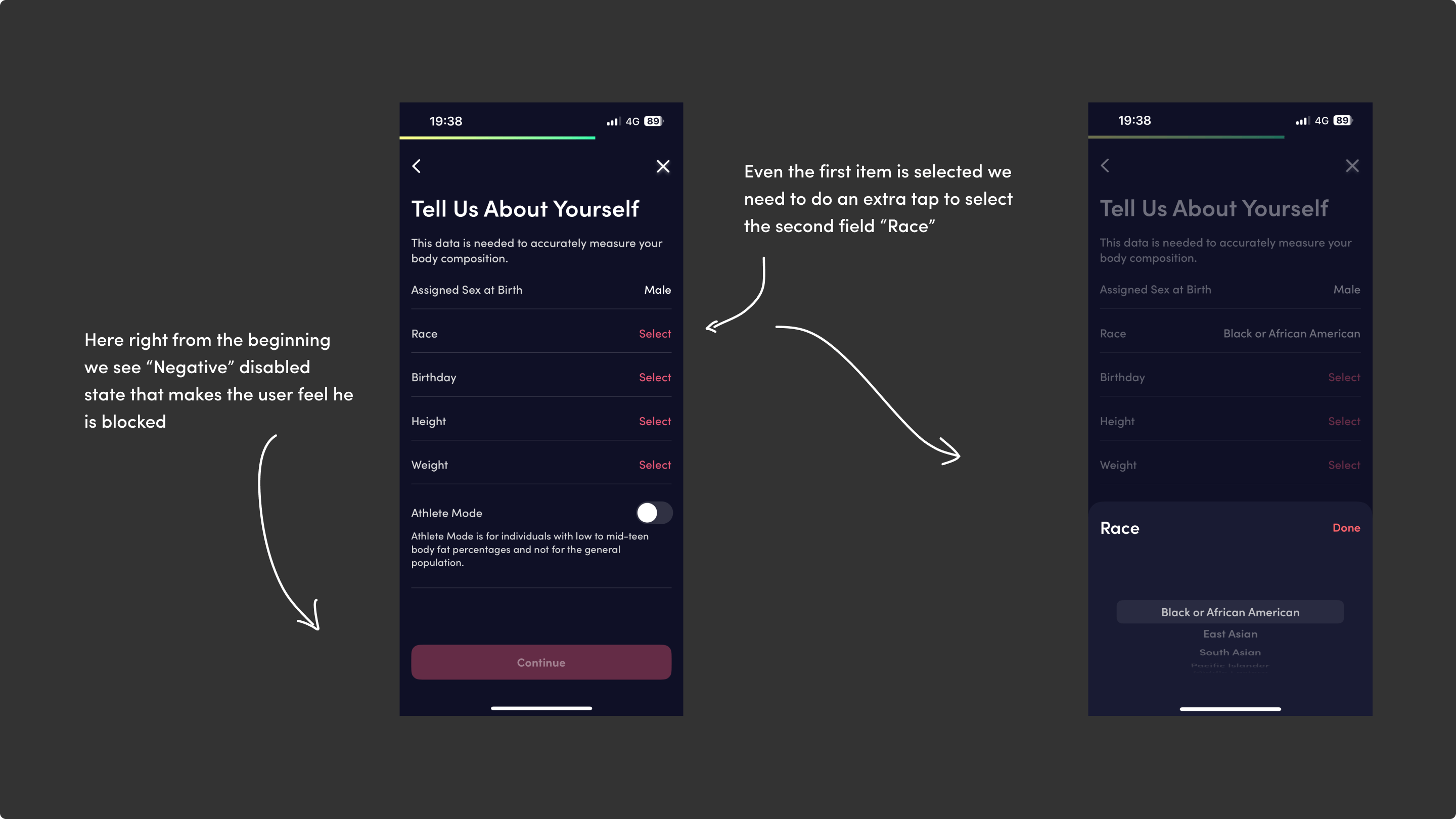 Annotated review of the current Spren setup flow
