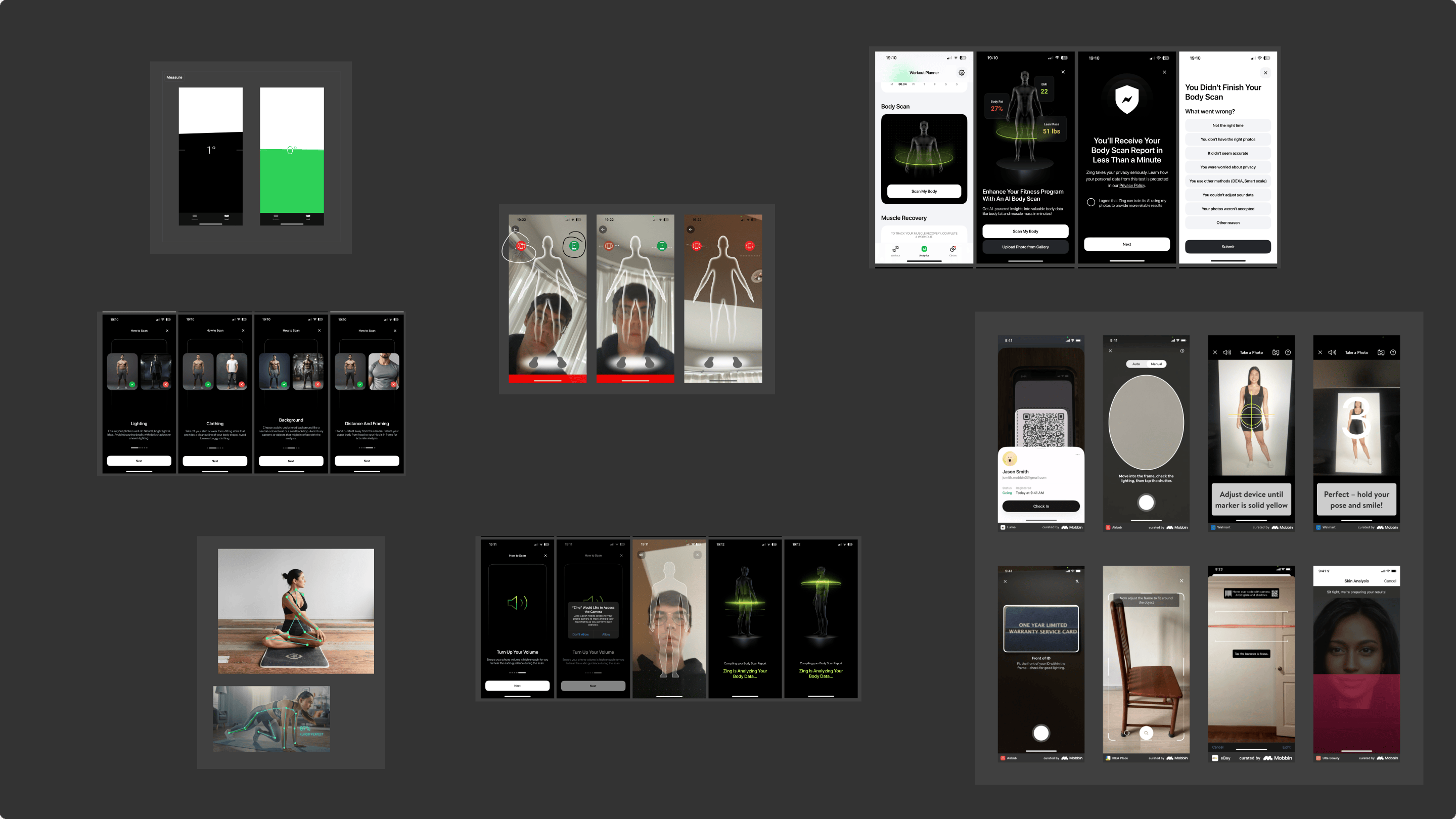 Research of similar scanning apps and body scan guidance patterns