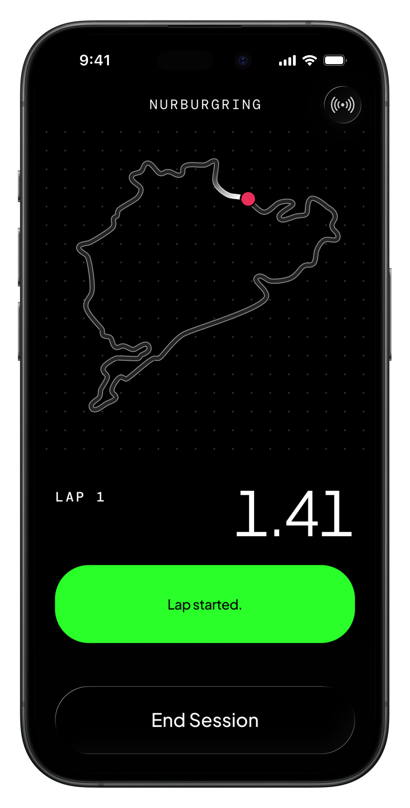 Strada timing an active lap